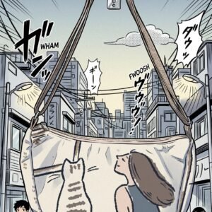 日系插畫風斜背包